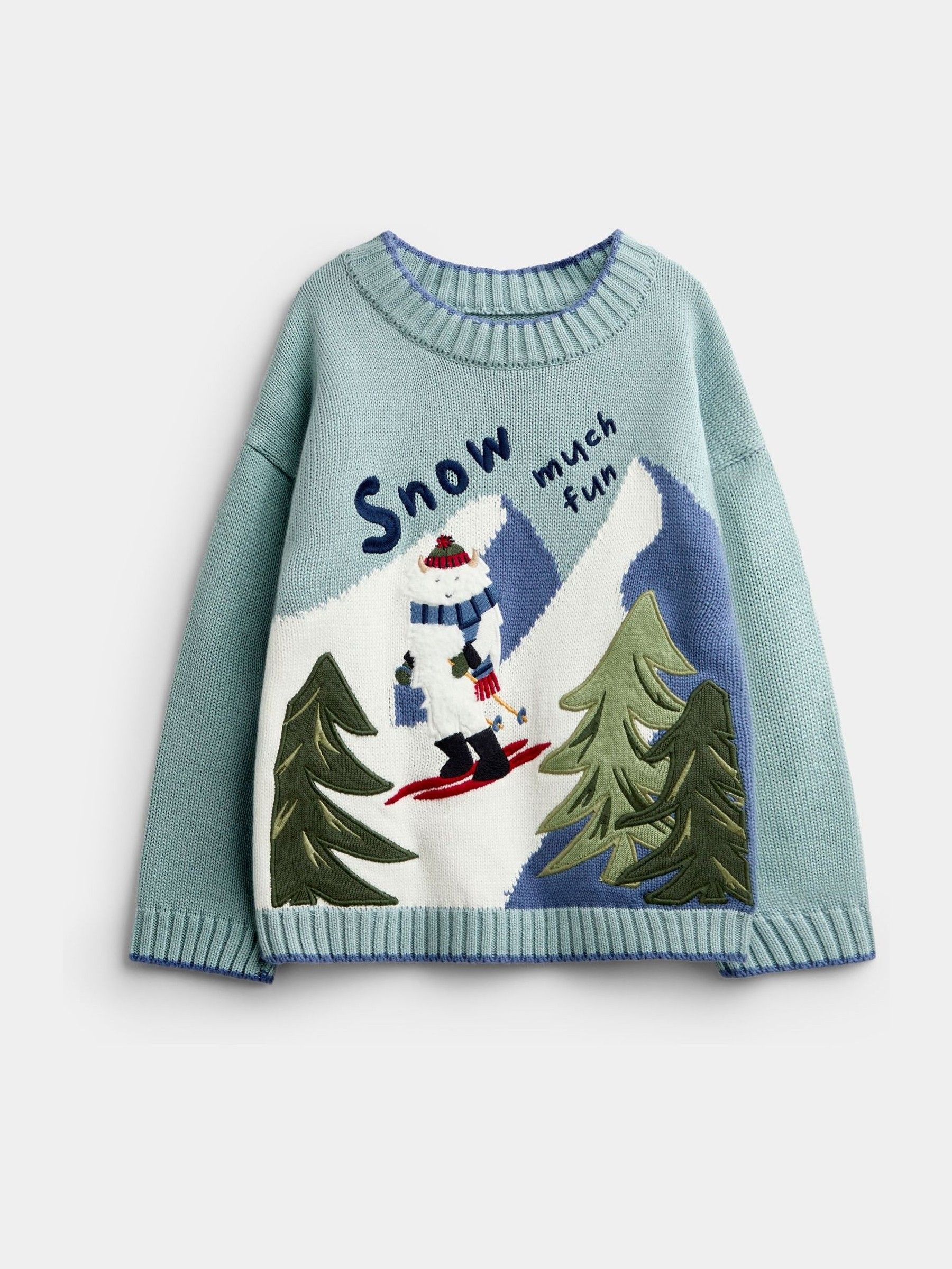 Light Blue Yeti - Embroidered Jumper