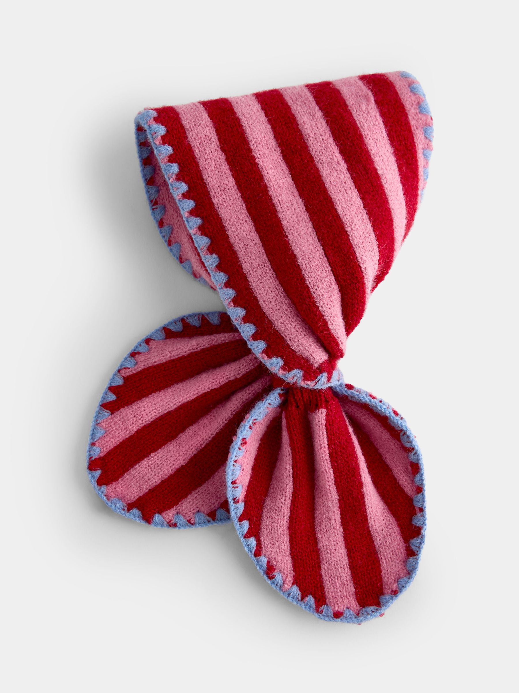 Pink - Stripe Pull Through Scarf