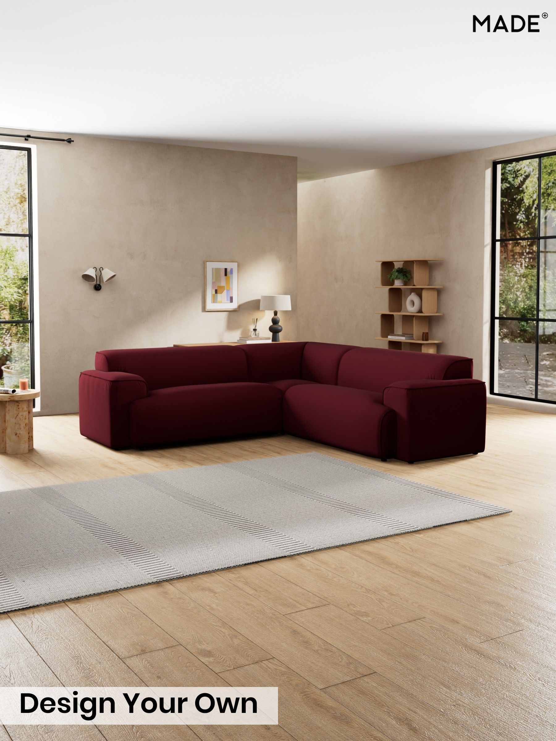 Matt Velvet Easy Clean/Deep Burgundy Red - Avalon By Made