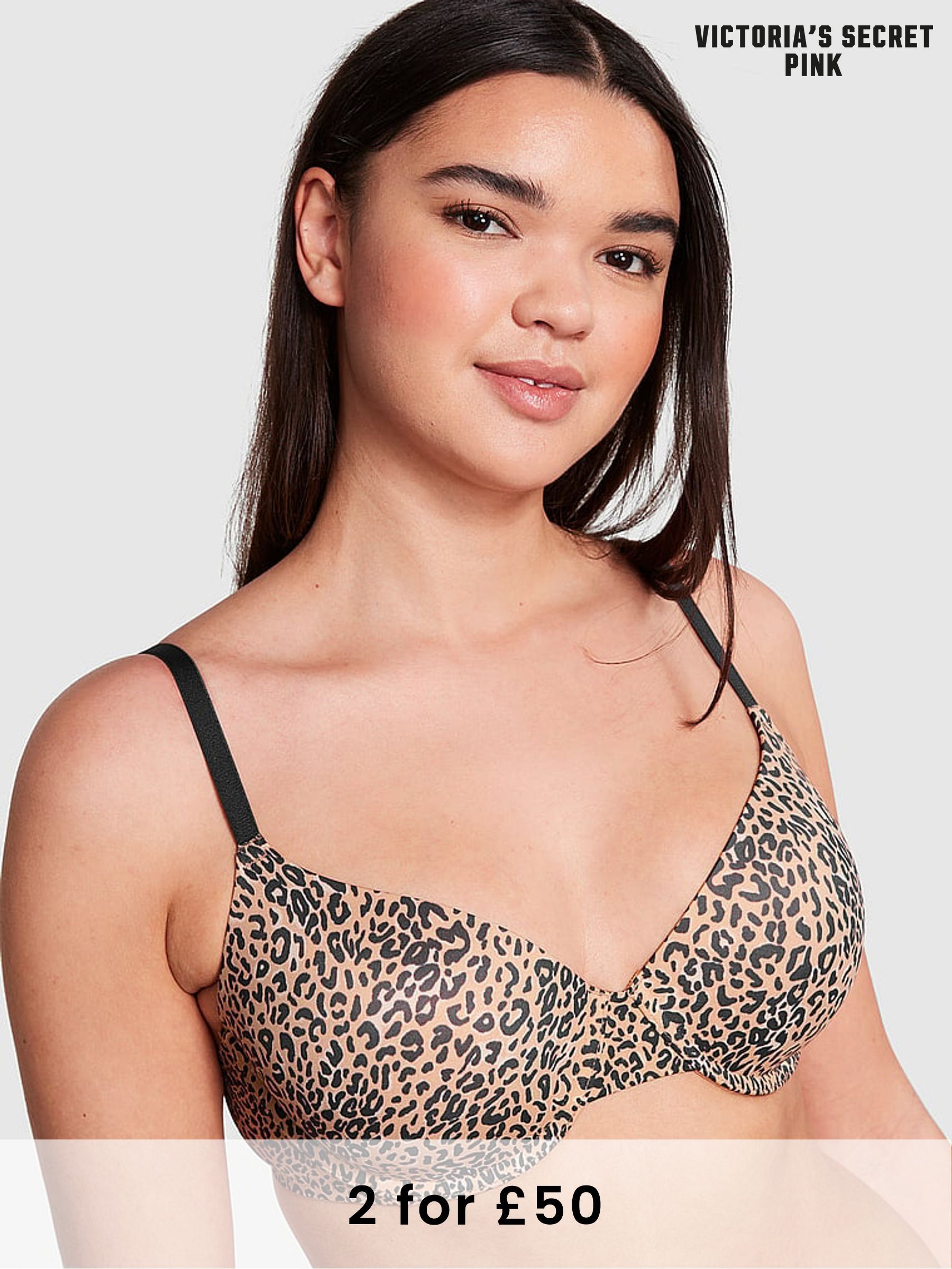 Brown Leopard T Shirt Bra (656752) | £29