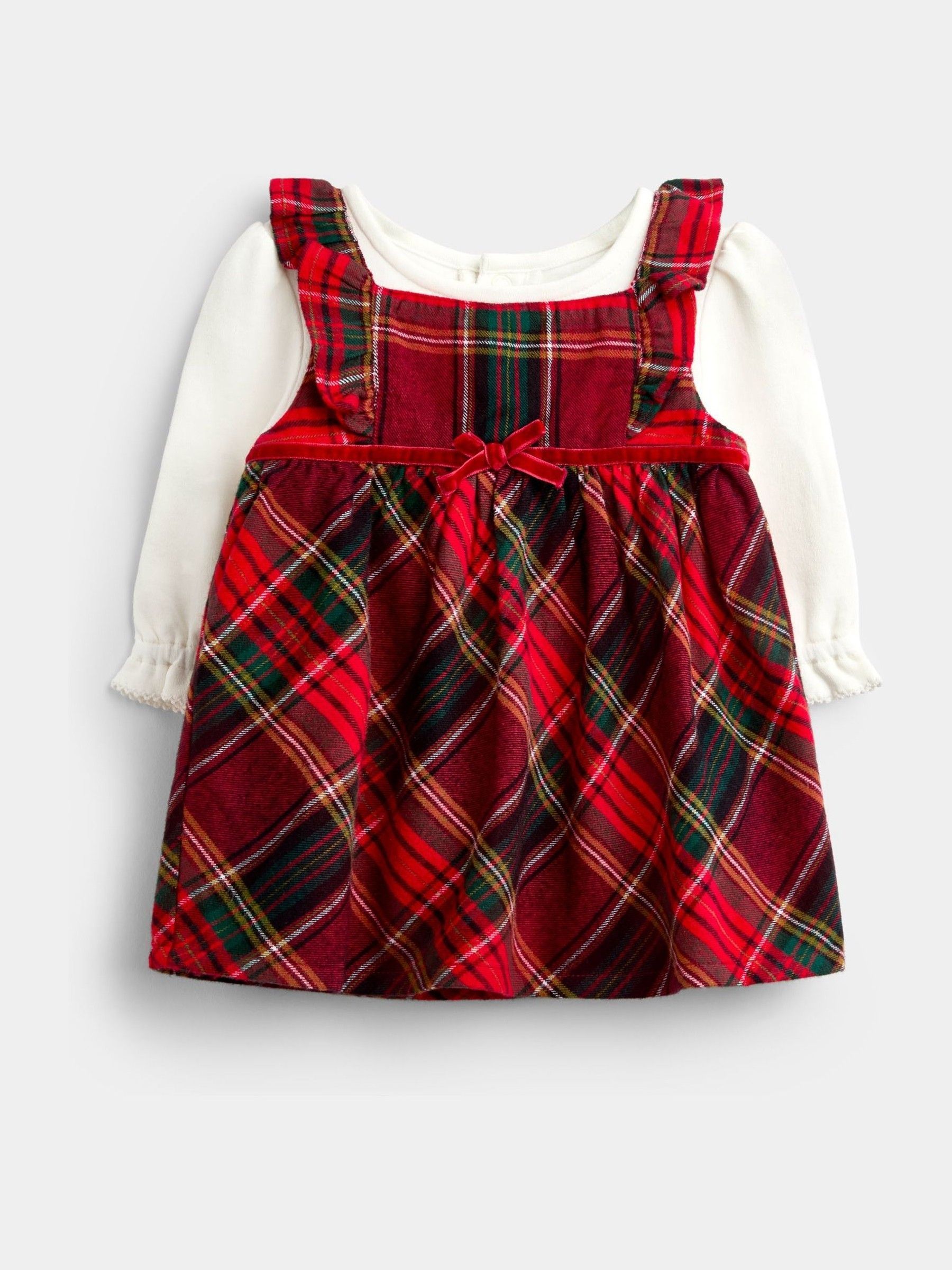 Red Tartan - Baby Dress & Body Set