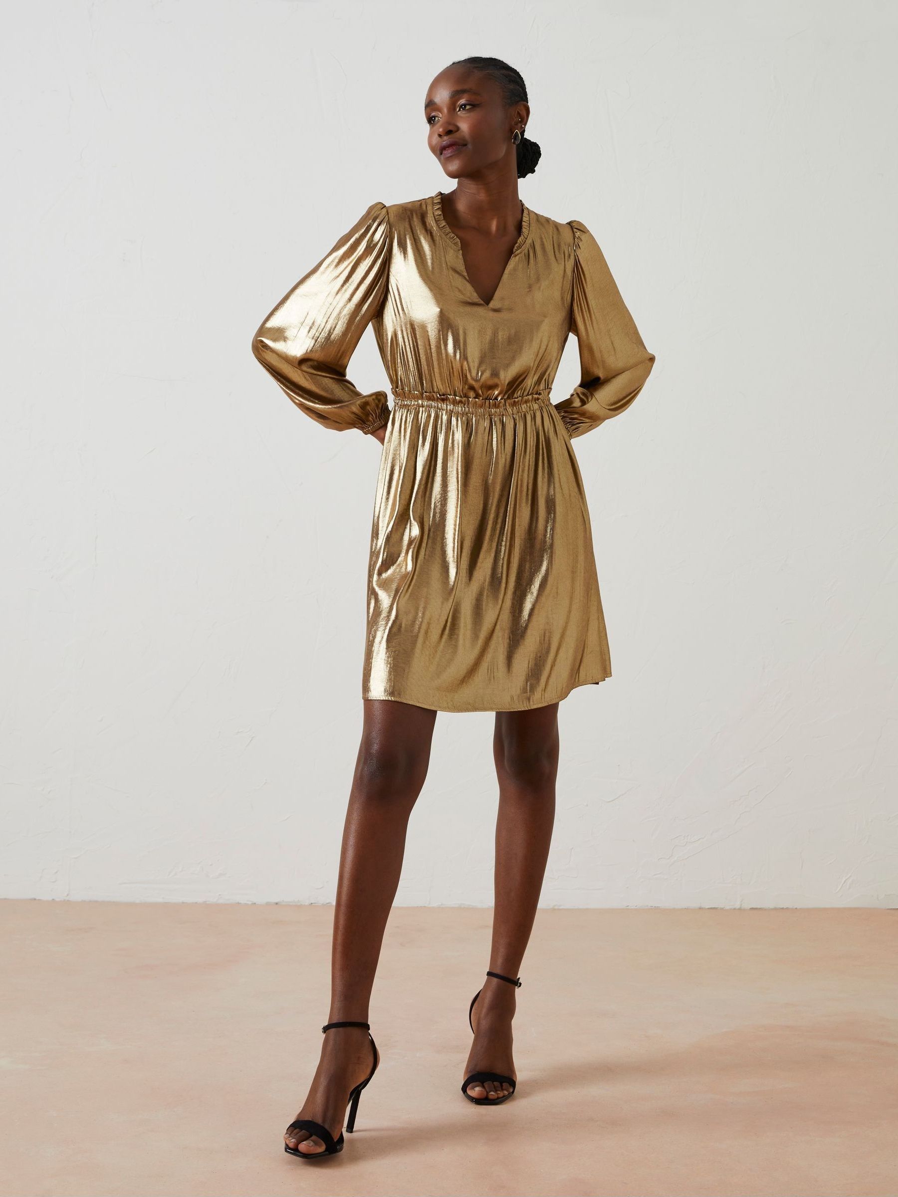 Natural Annabelle Metallic Dress (663003) | £48