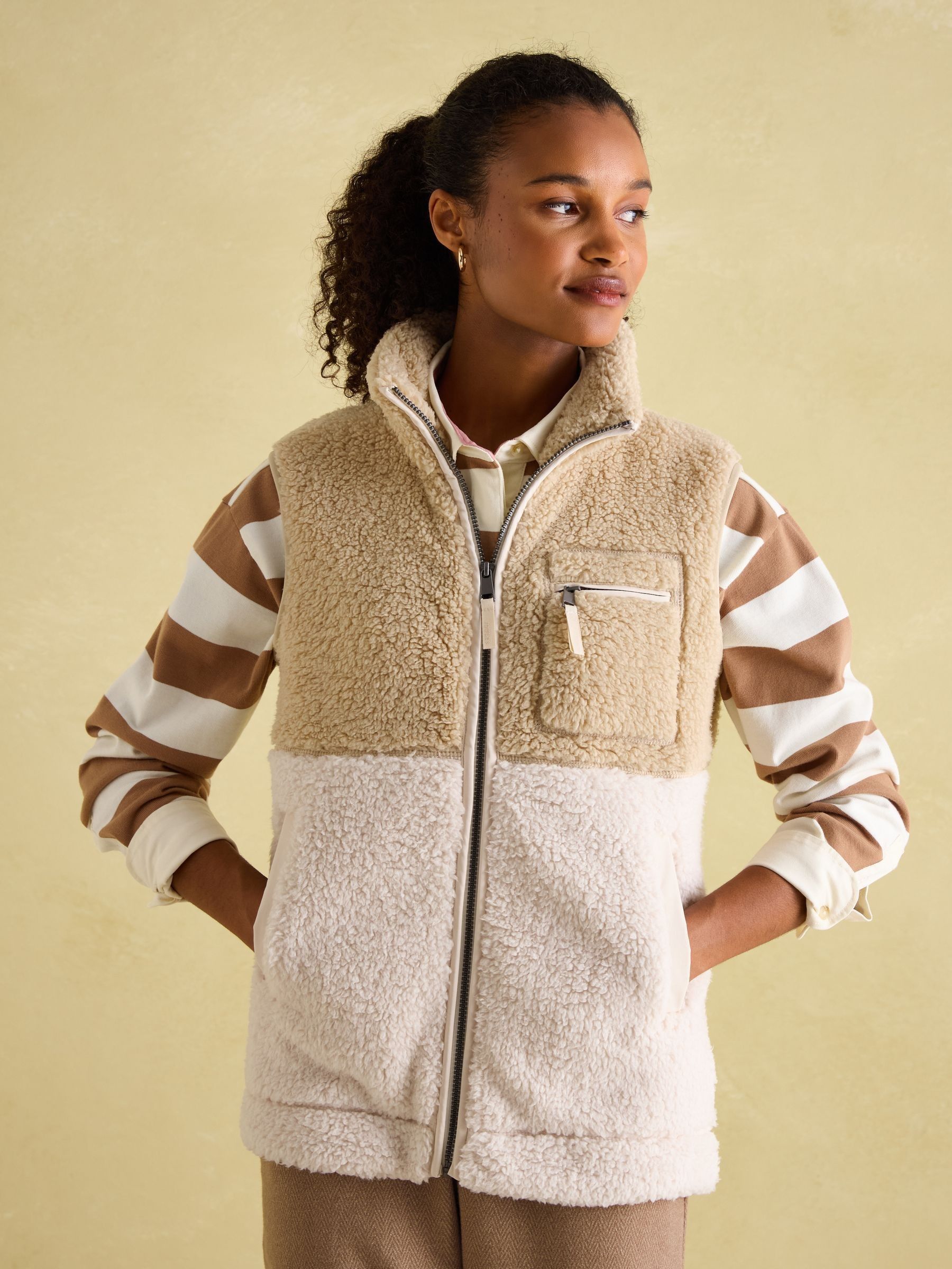 Mallory Cream Fleece Gilet (663294) | £59.95