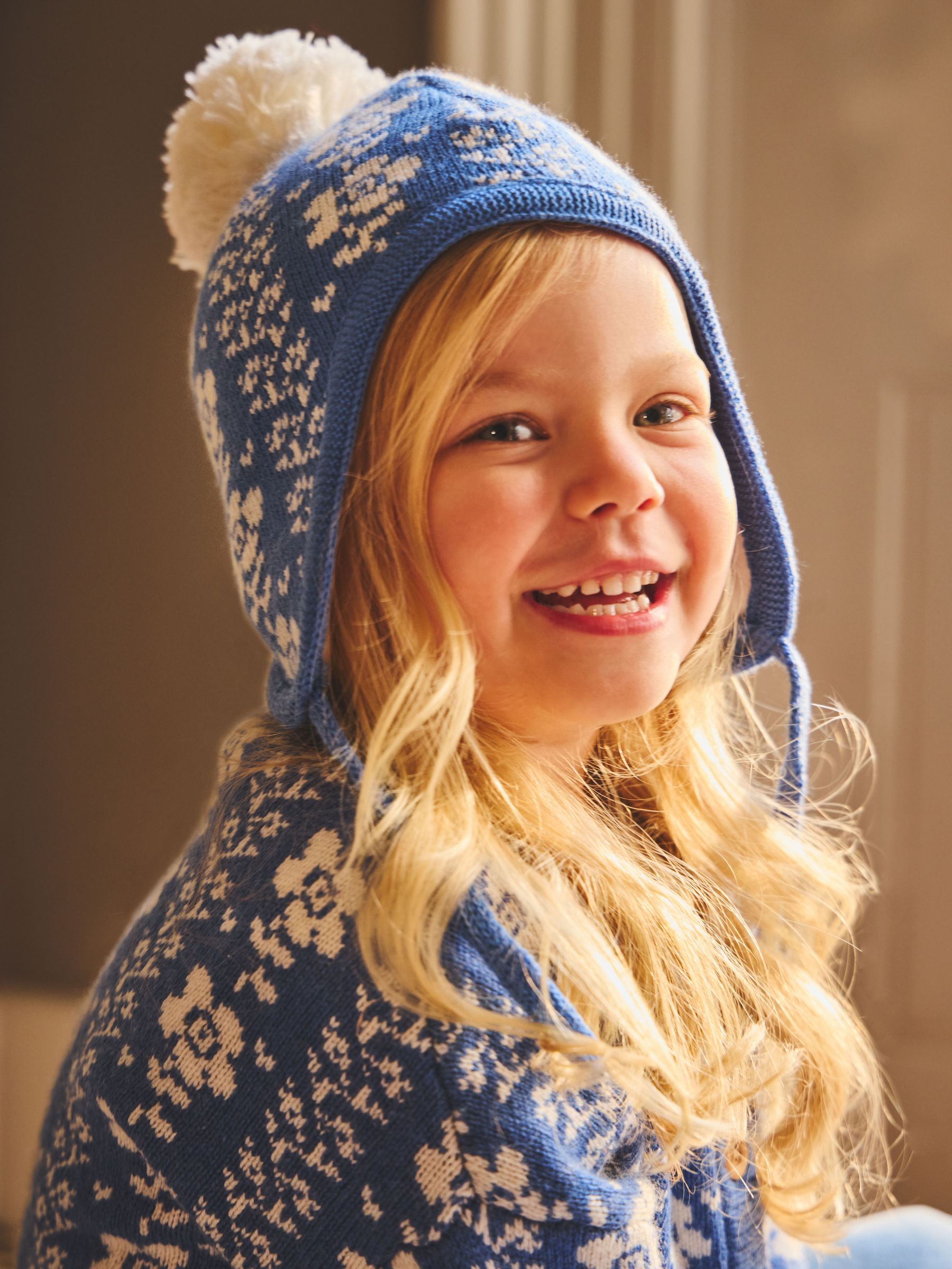 Blue Floral - Knit Cardigan