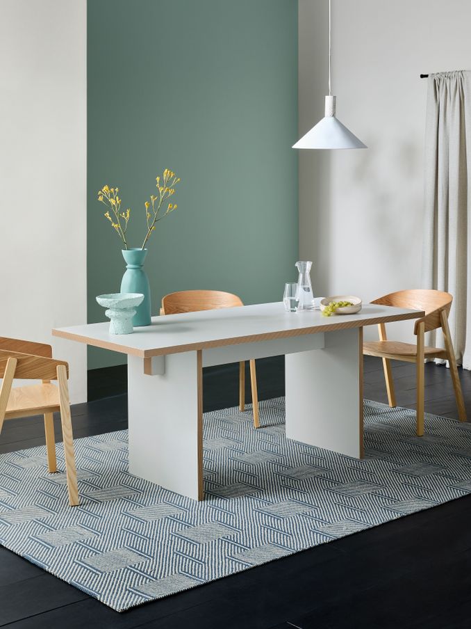 Zayla Rectangle Fixed Dining Table in Grey (671121) | £349