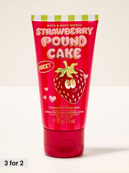 Strawberry Pound Cake - Travel Size Ultimate Hydration Body Cream 70g