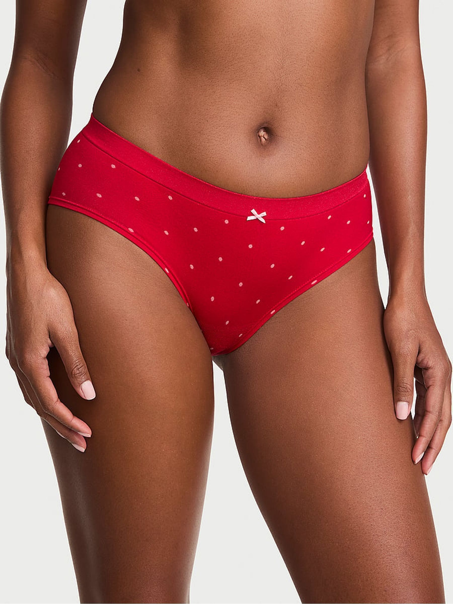Lipstick Red Polka Dot - Bikini Knickers