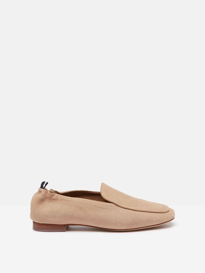 Sloane Narrow Fit Neutral Suede Loafers (686019) | £27
