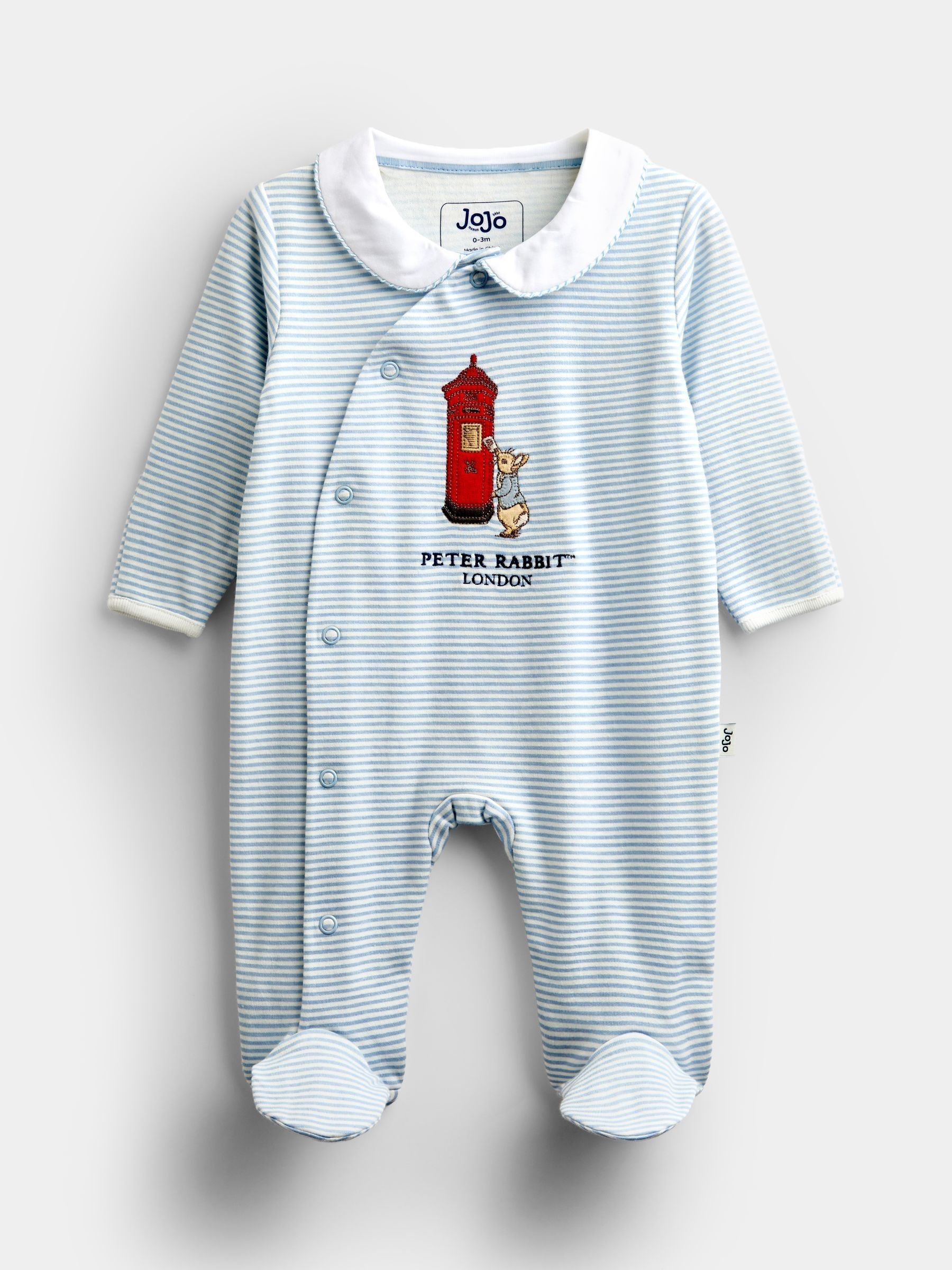 Blue Peter Rabbit London - Striped Footed Sleepsuit