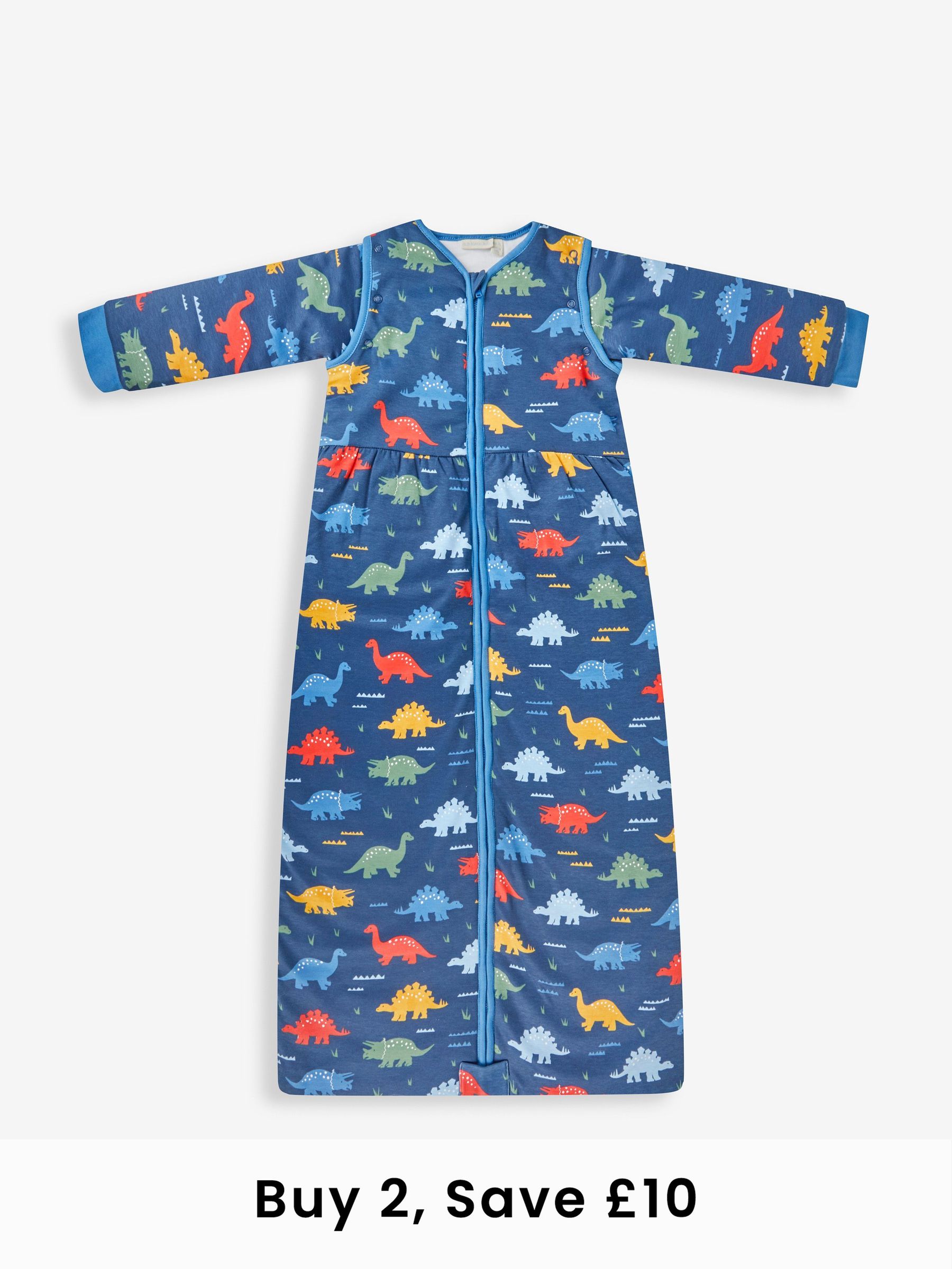 Navy Blue Dinosaur 3.5 Tog Toddler Sleeping Bag (701259) | £42