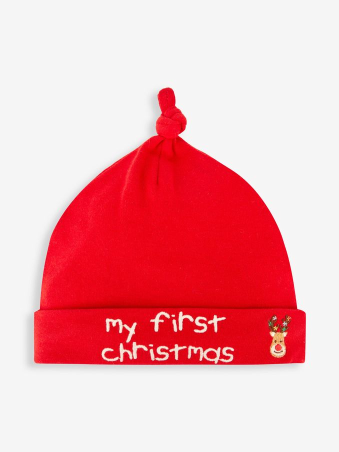 Red My First Christmas Baby Hat (707142) | £2