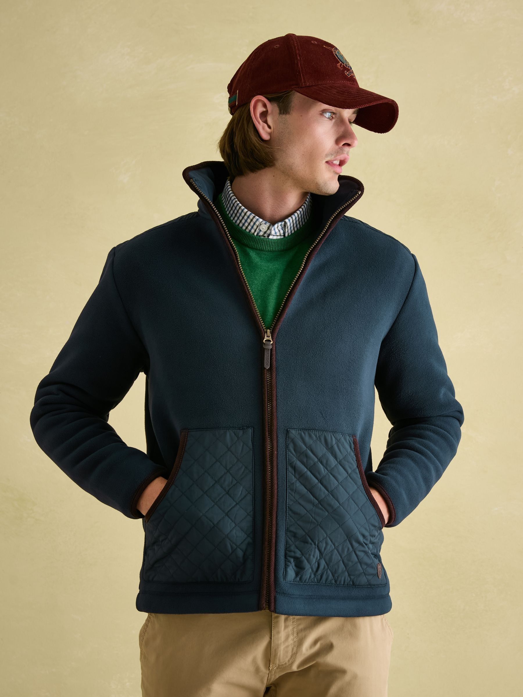 Greenfield Navy Blue Full Zip Fleece Jacket (707438) | £79.95