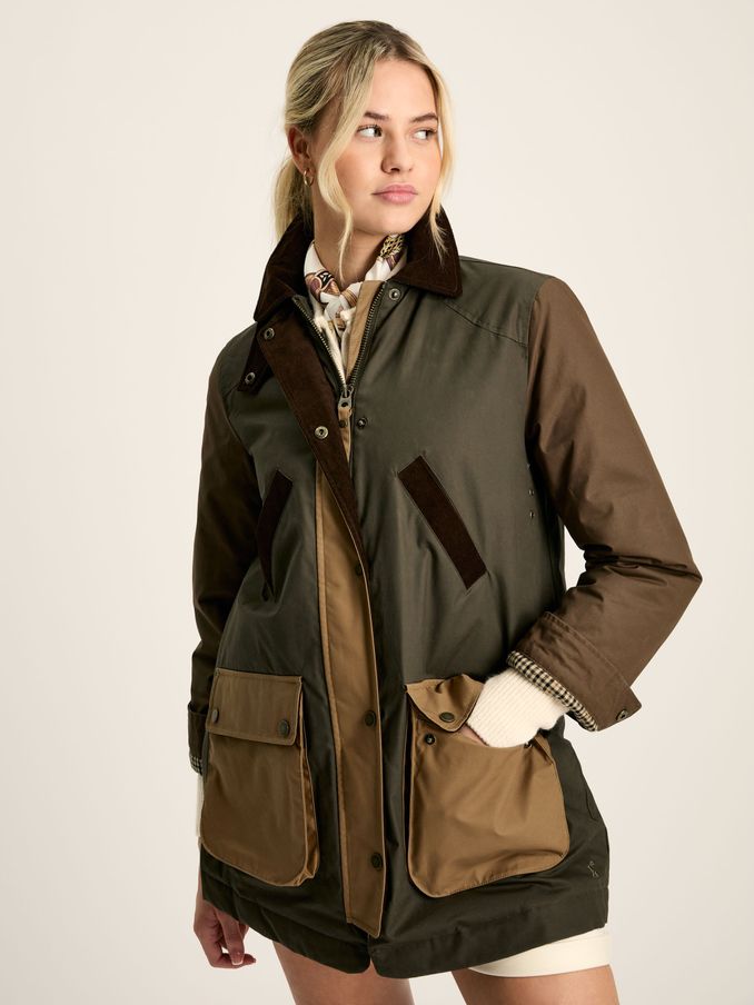 Banbury Brown/Khaki Showerproof Dry Wax Coat (718273) | £67