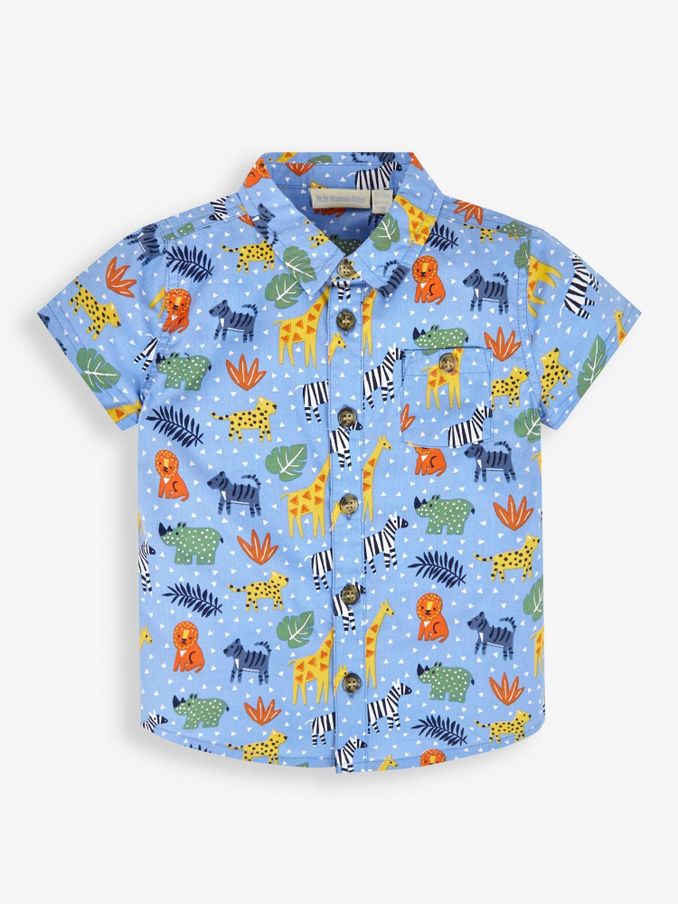 Blue - Safari Print Shirt