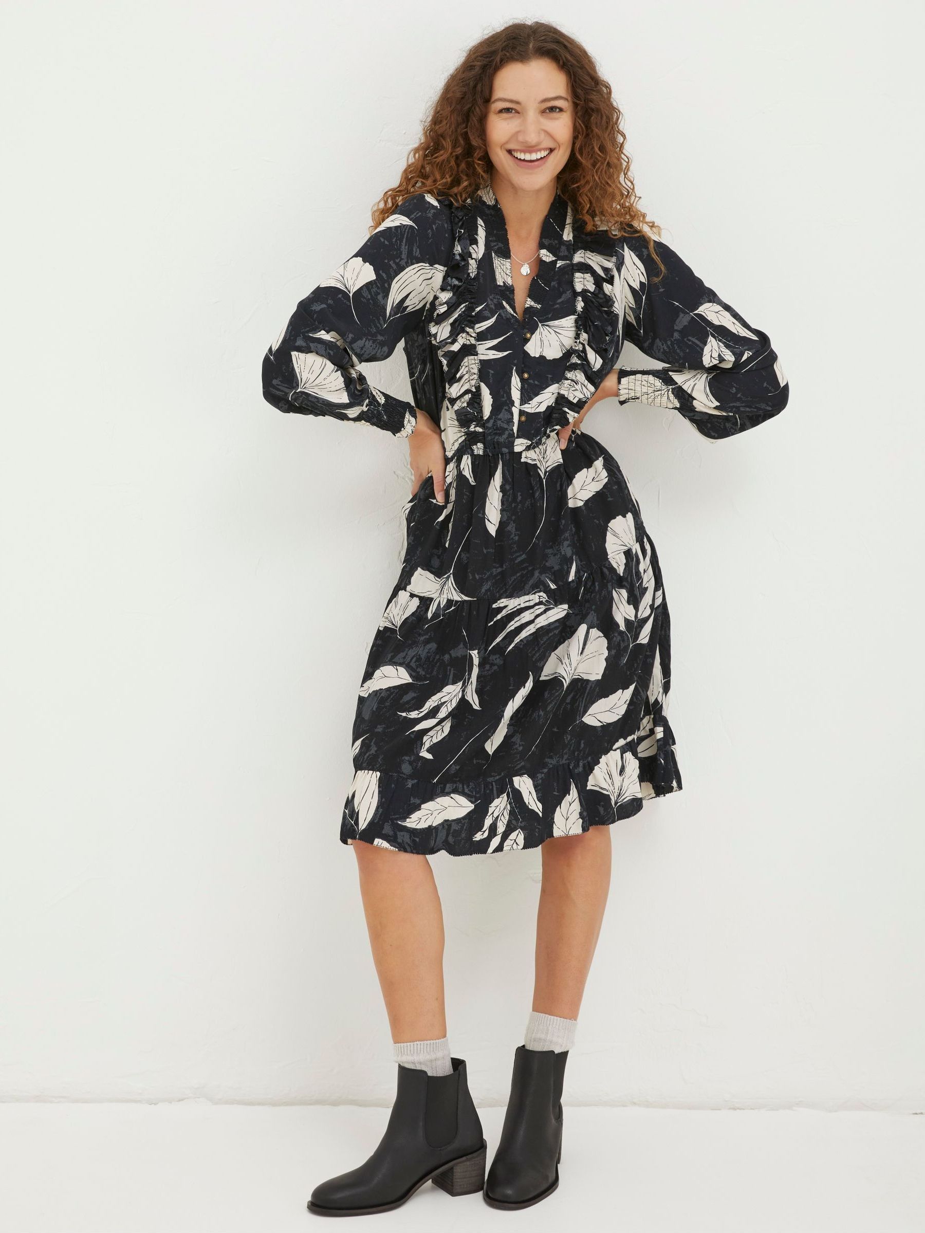 Black Darcey Twilight Leaves Dress (724491) | £24