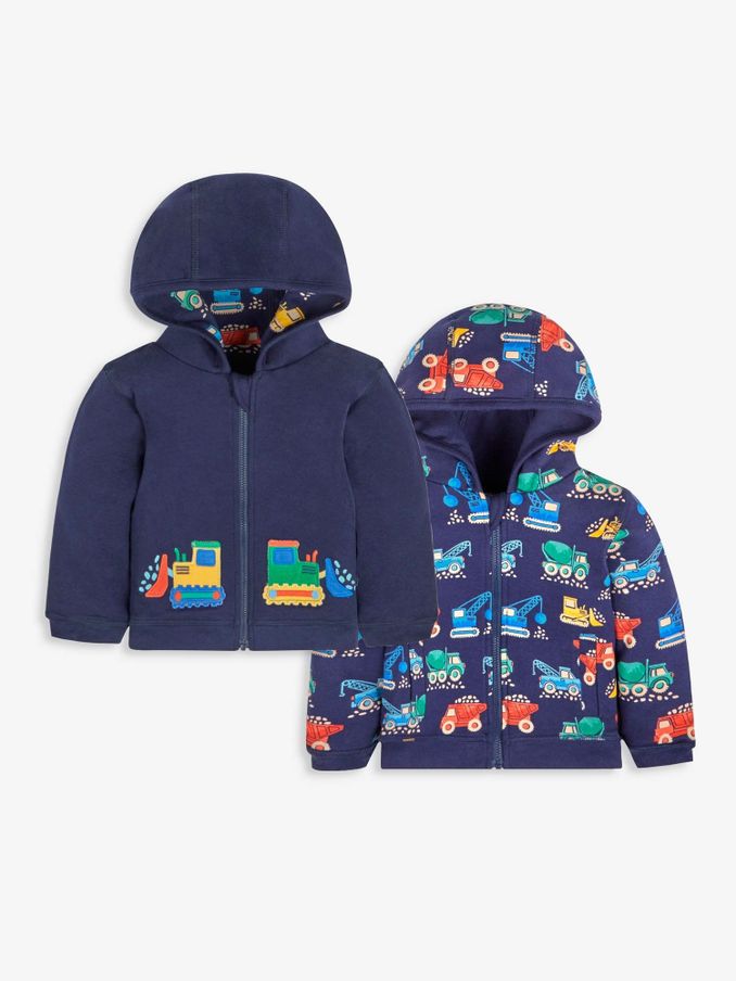 Navy Digger Appliqué Reversible Hoodie (729853) | £26
