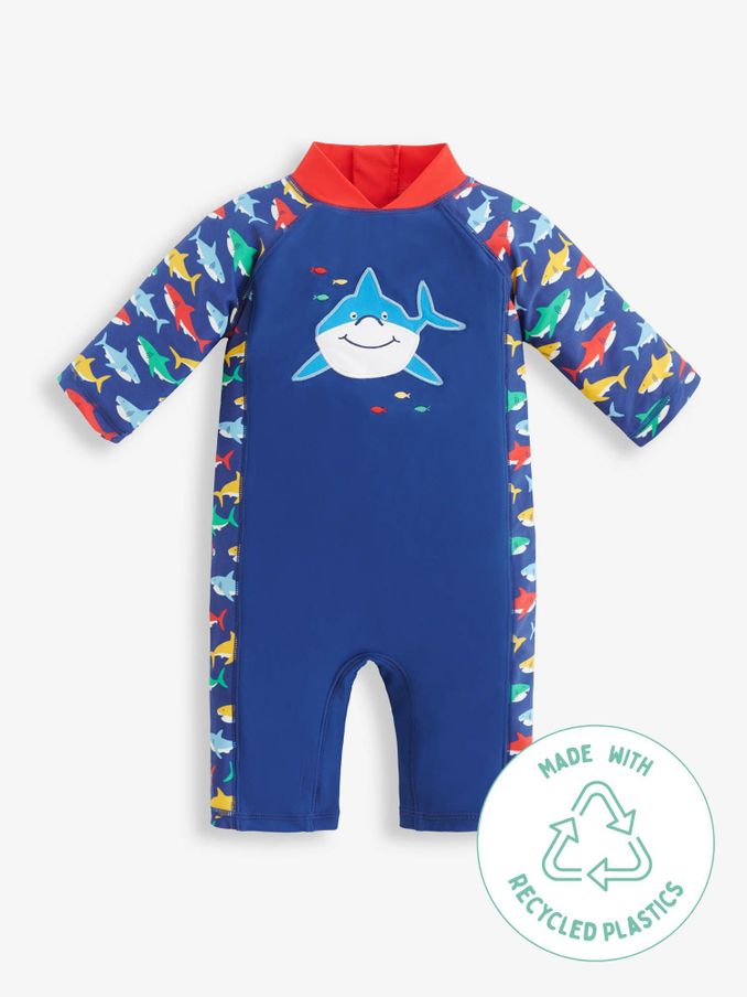 Navy Blue Shark UPF 50 1-Piece Sun Protection Suit (747685) | £24