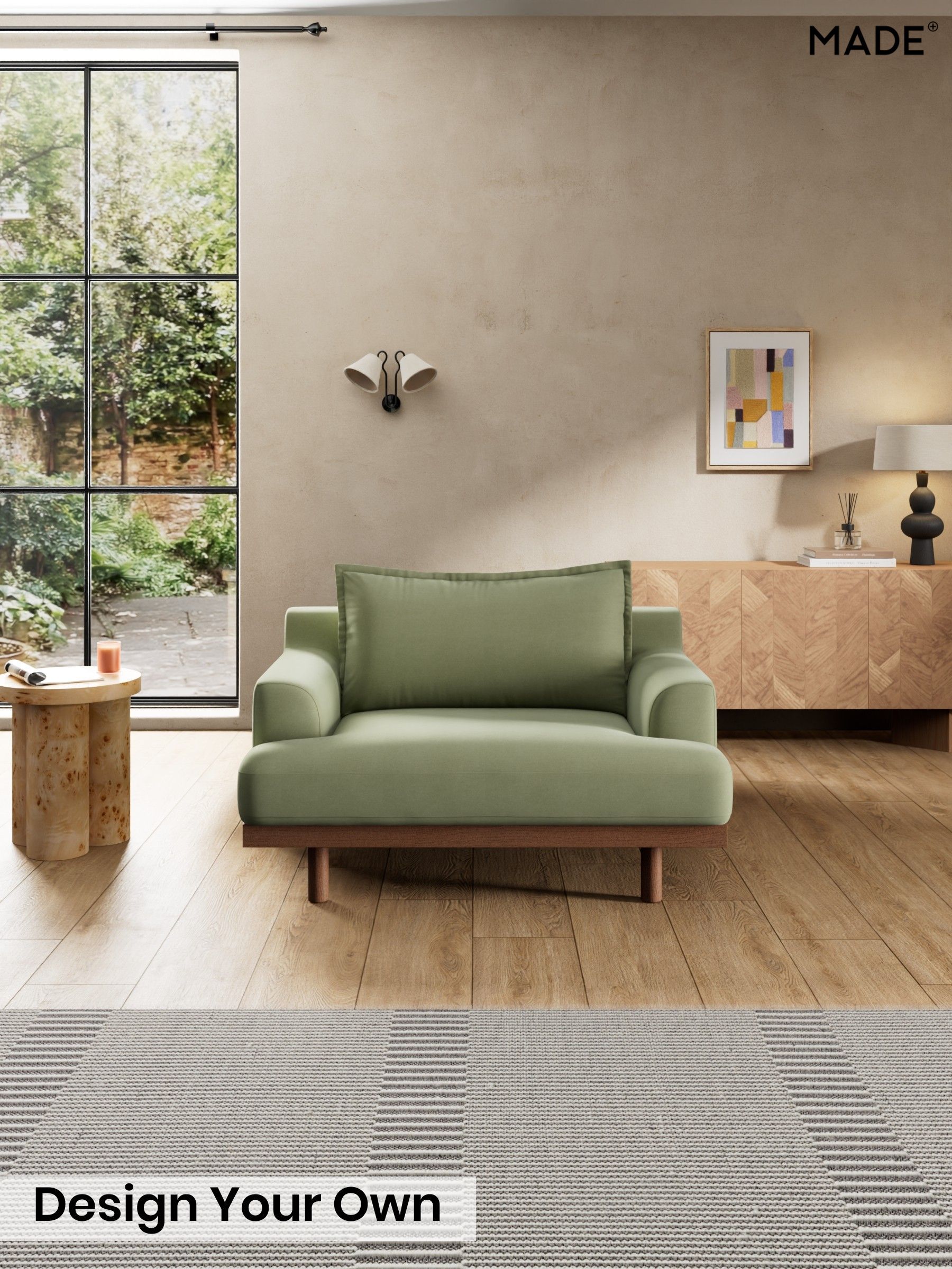 Cotton Velvet Blend/Sage Green - Turin By Made
