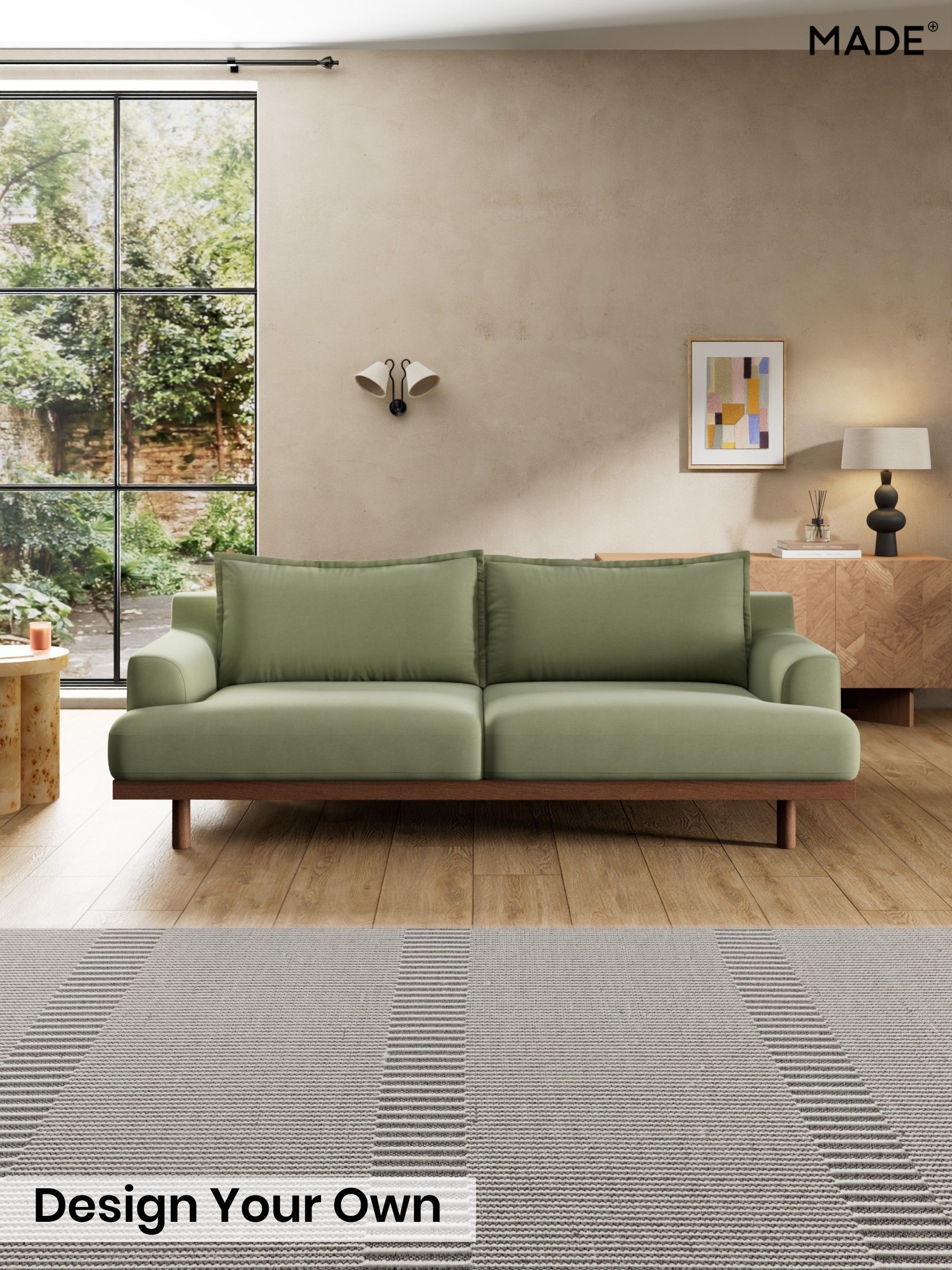 Cotton Velvet Blend/Sage Green - Turin By Made