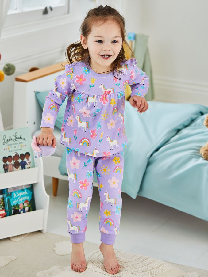 Lilac - Girls' Unicorn Glow-in-the-dark Pyjamas