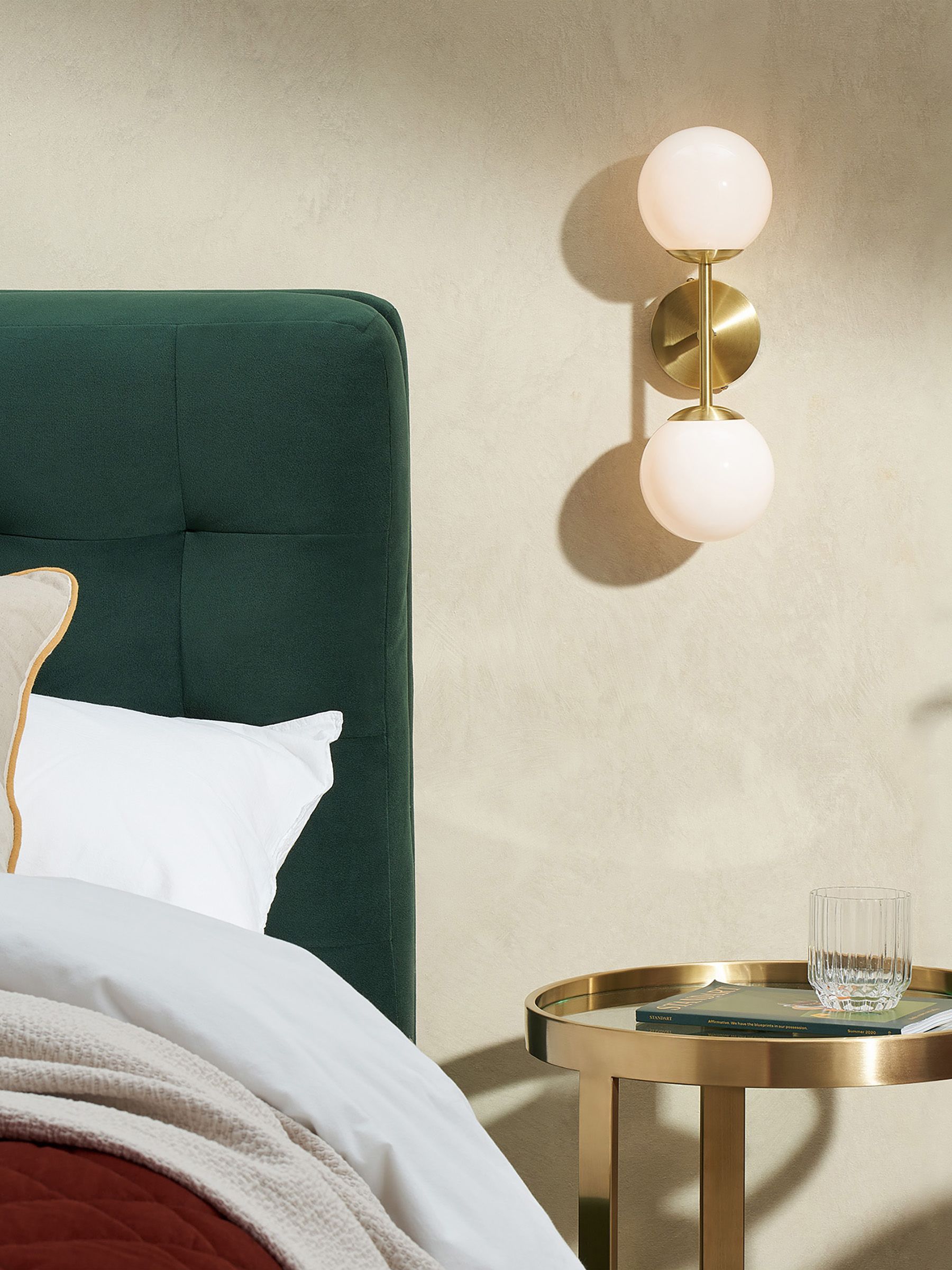Globe Wall Light in Brass/Opal (756575) | £59