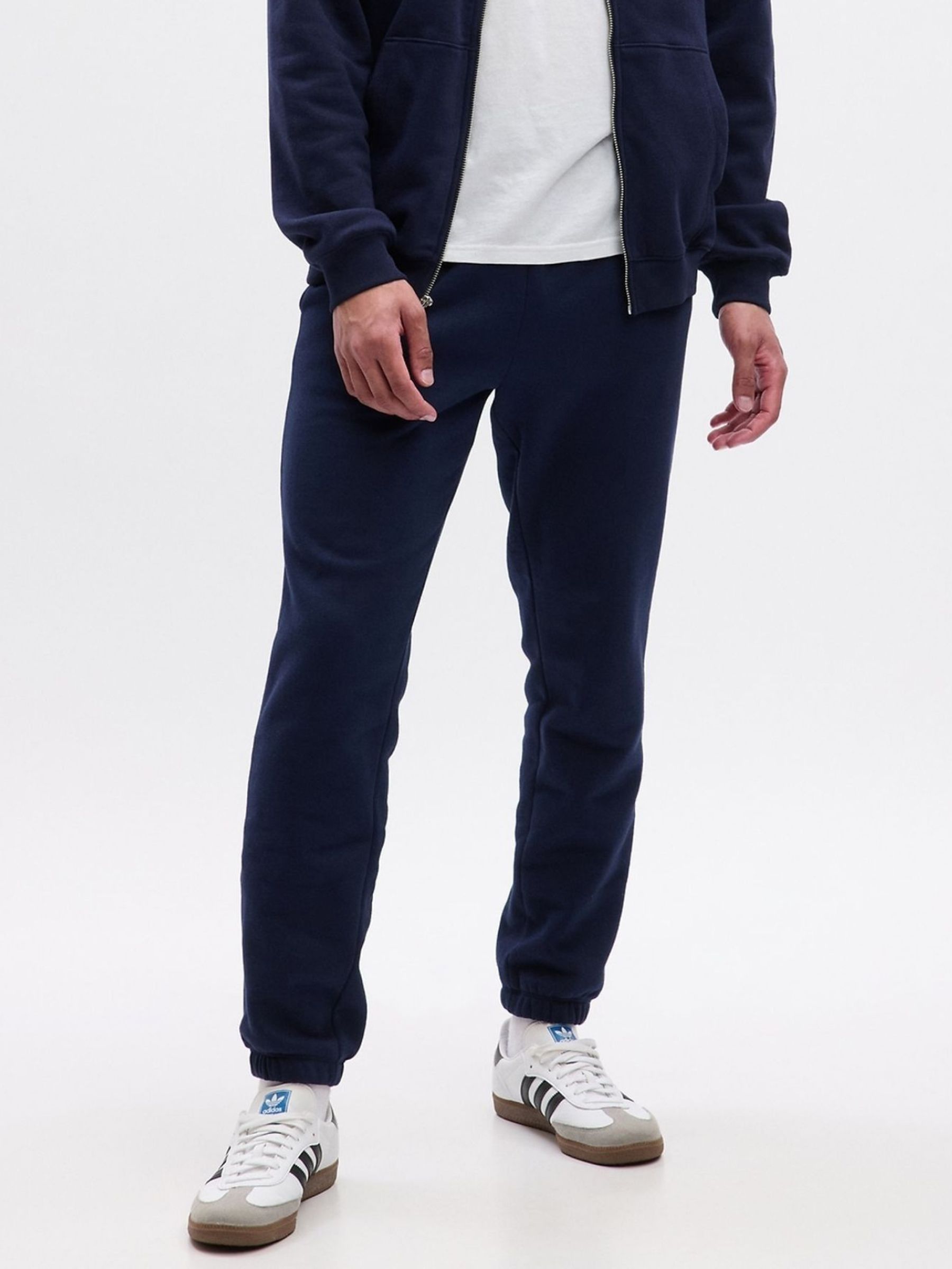 Navy Blue Vintage Soft Fleece-Lined Joggers (782742) | £30