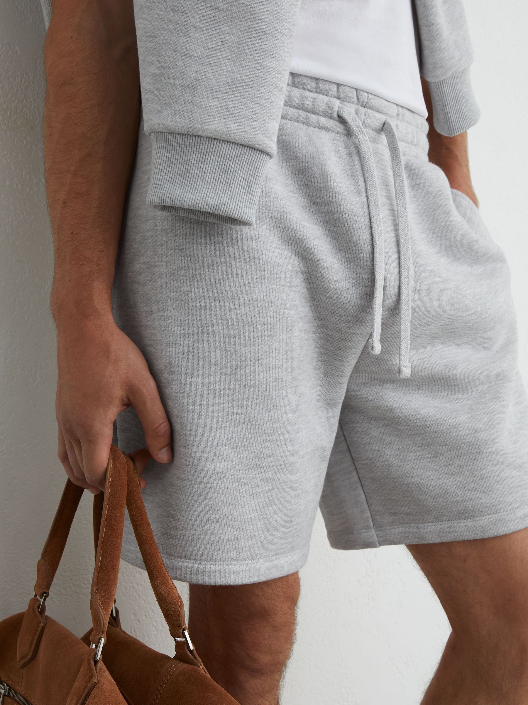 Grey - Regular Heavyweight Cotton-blend Relaxed-fit Shorts