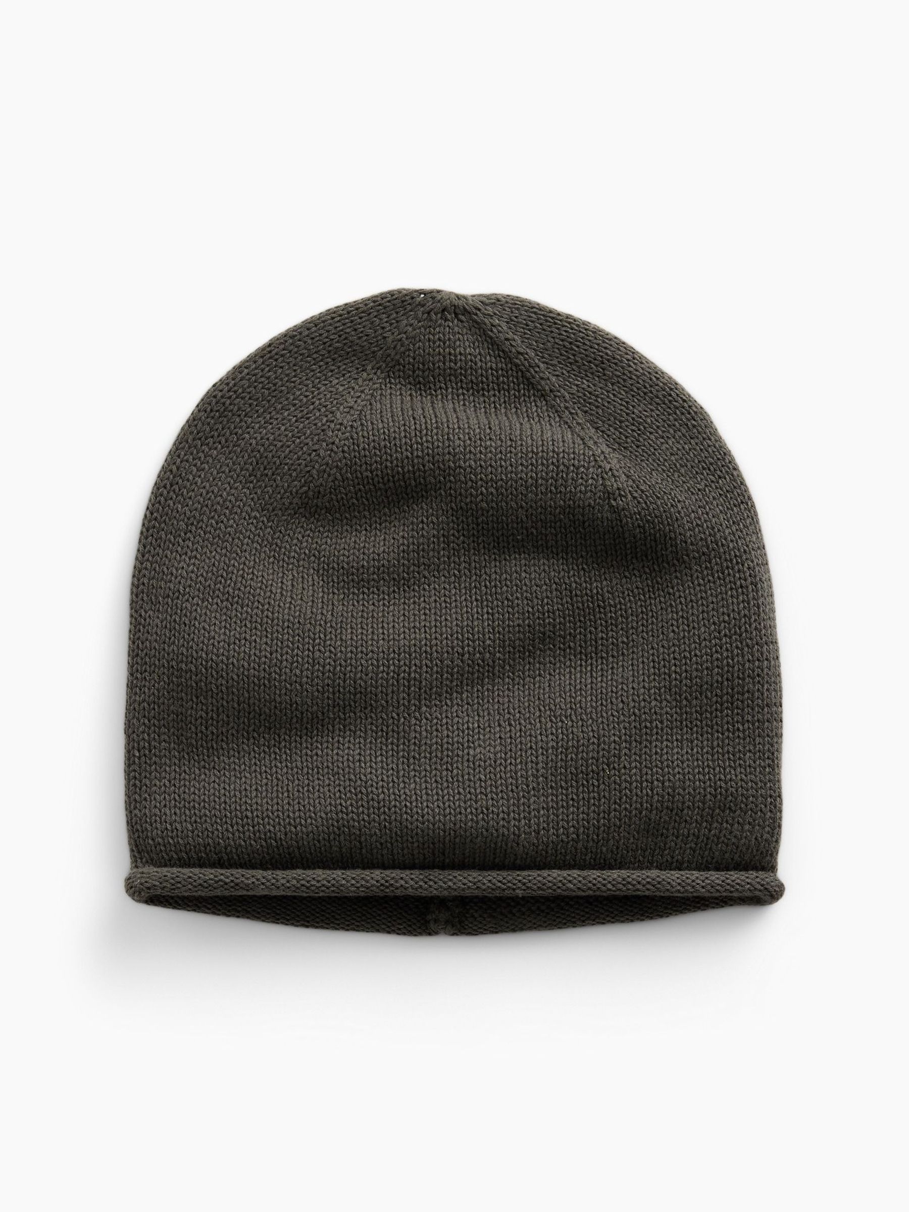 Dark Grey - Regular Cotton Knit Beanie