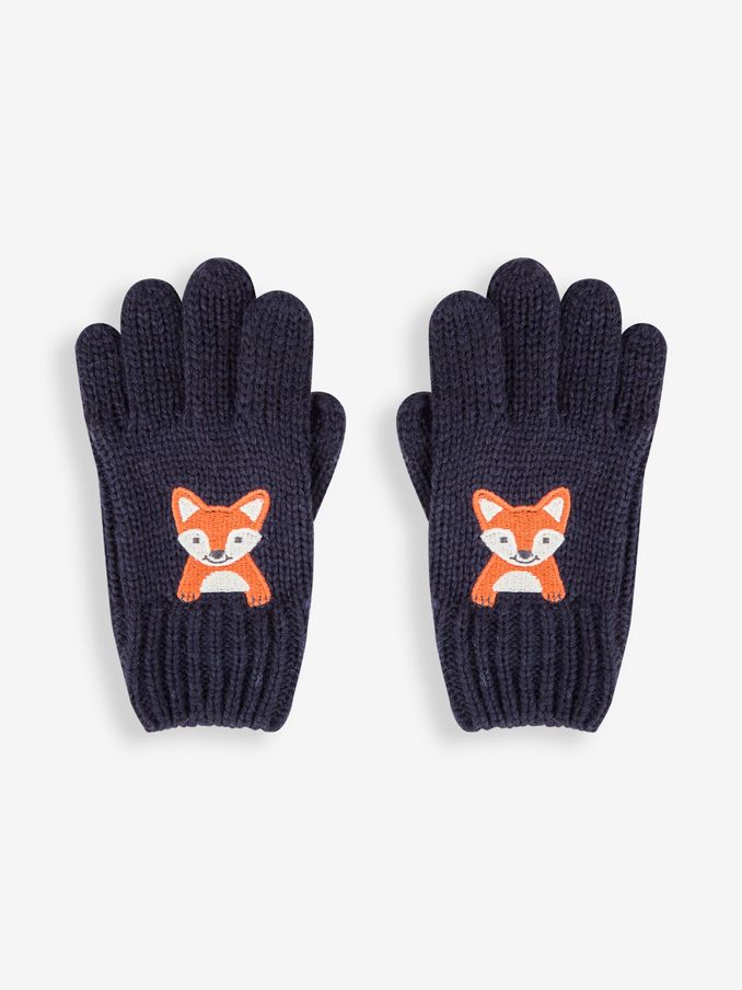 Indigo Fox Appliqué Gloves (793818) | £10