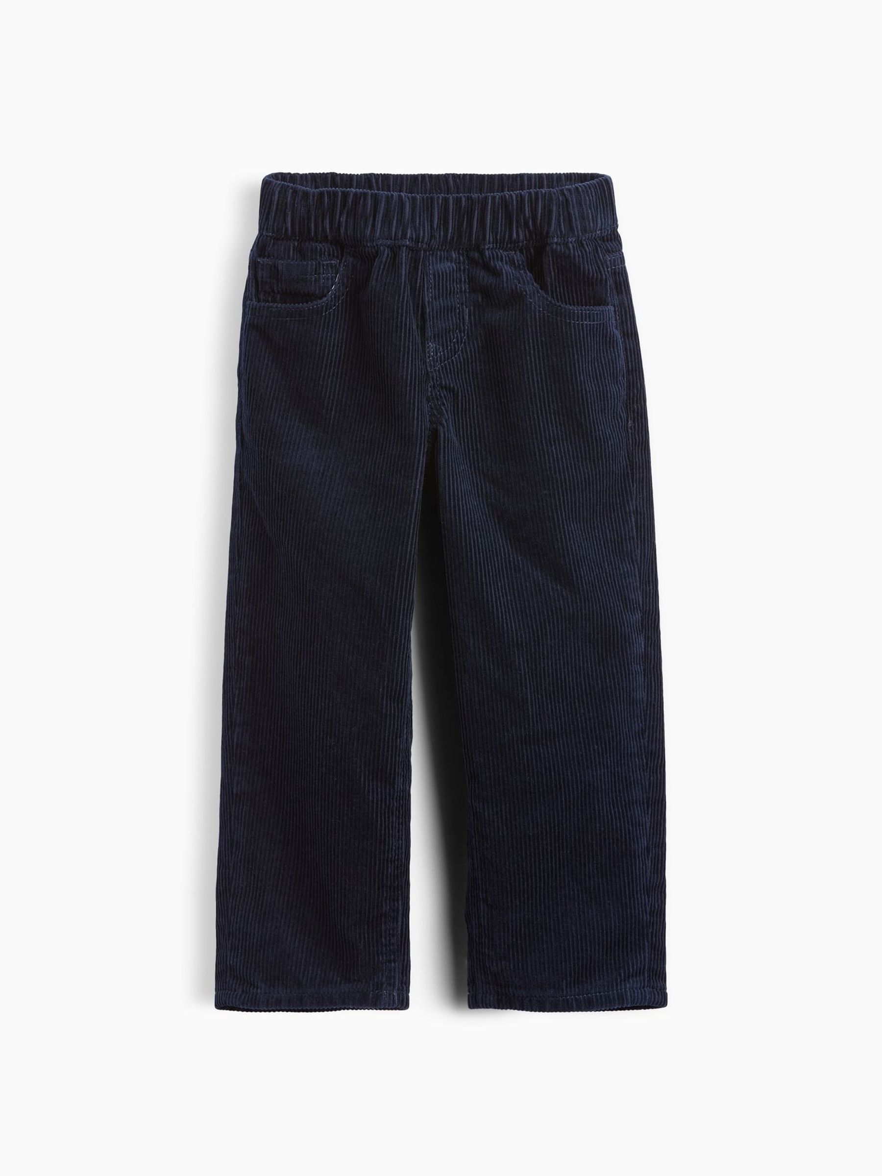 Navy - Corduroy Pull On Baggy Trousers