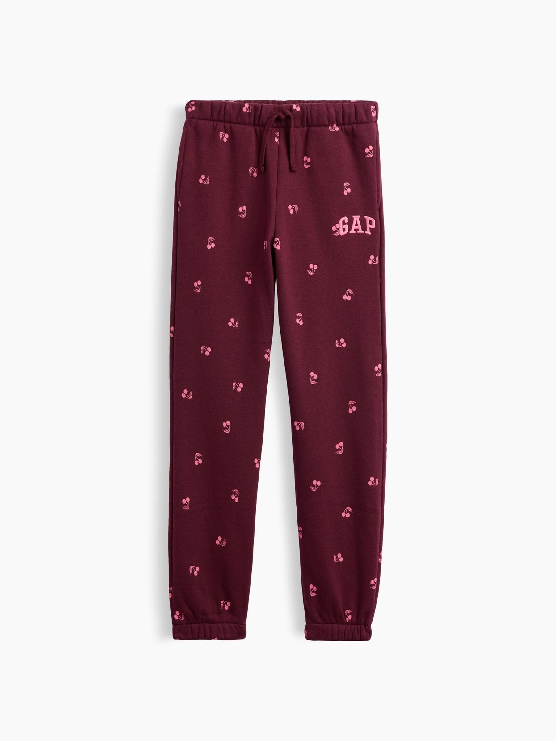 Burgundy Cherry - Relaxed Logo Joggers