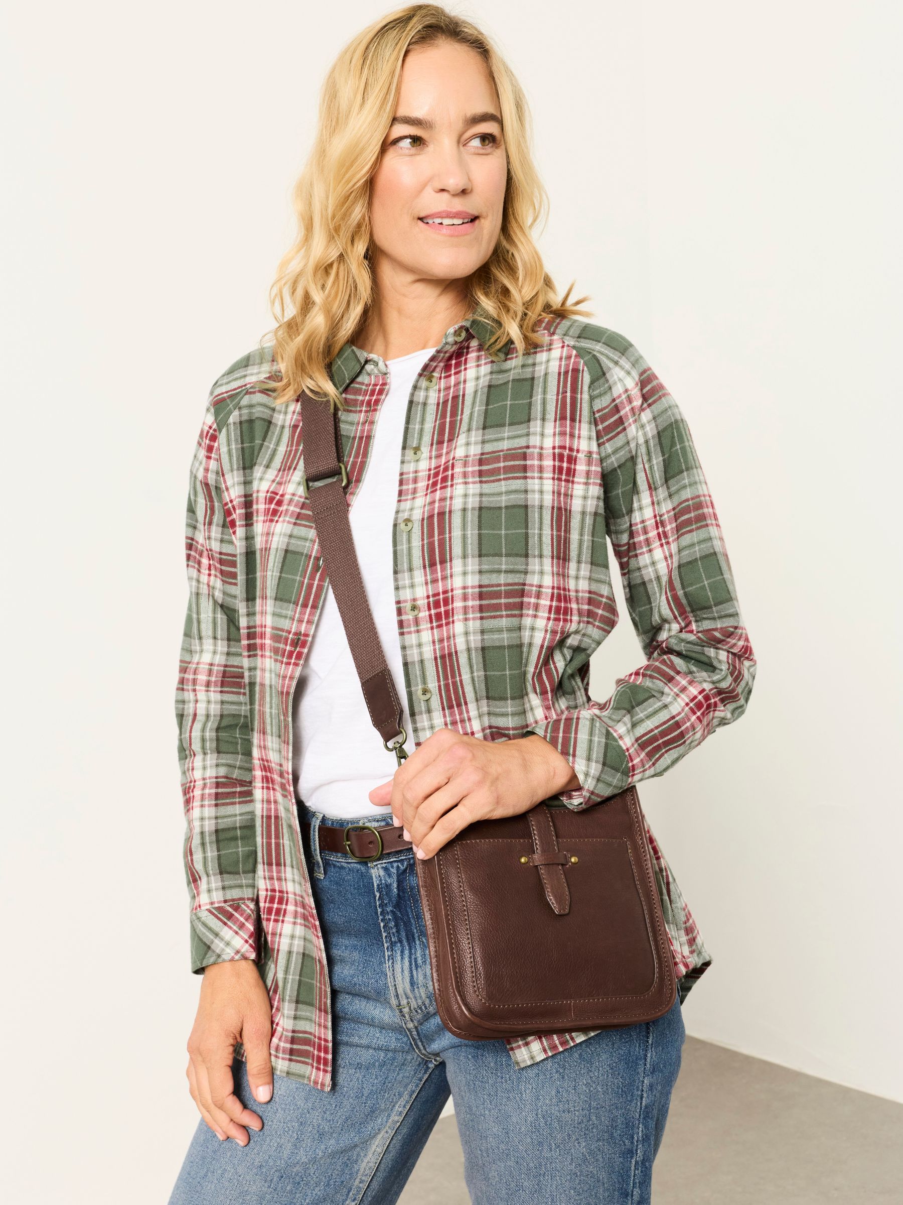 Chocolate Brown - Leather Crossbody Bag