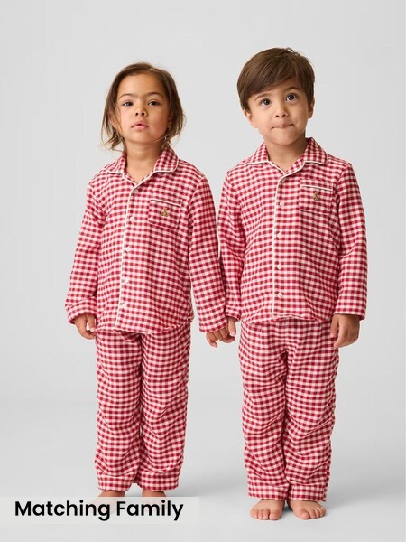 Red Gingham - Flannel Pyjamas Set