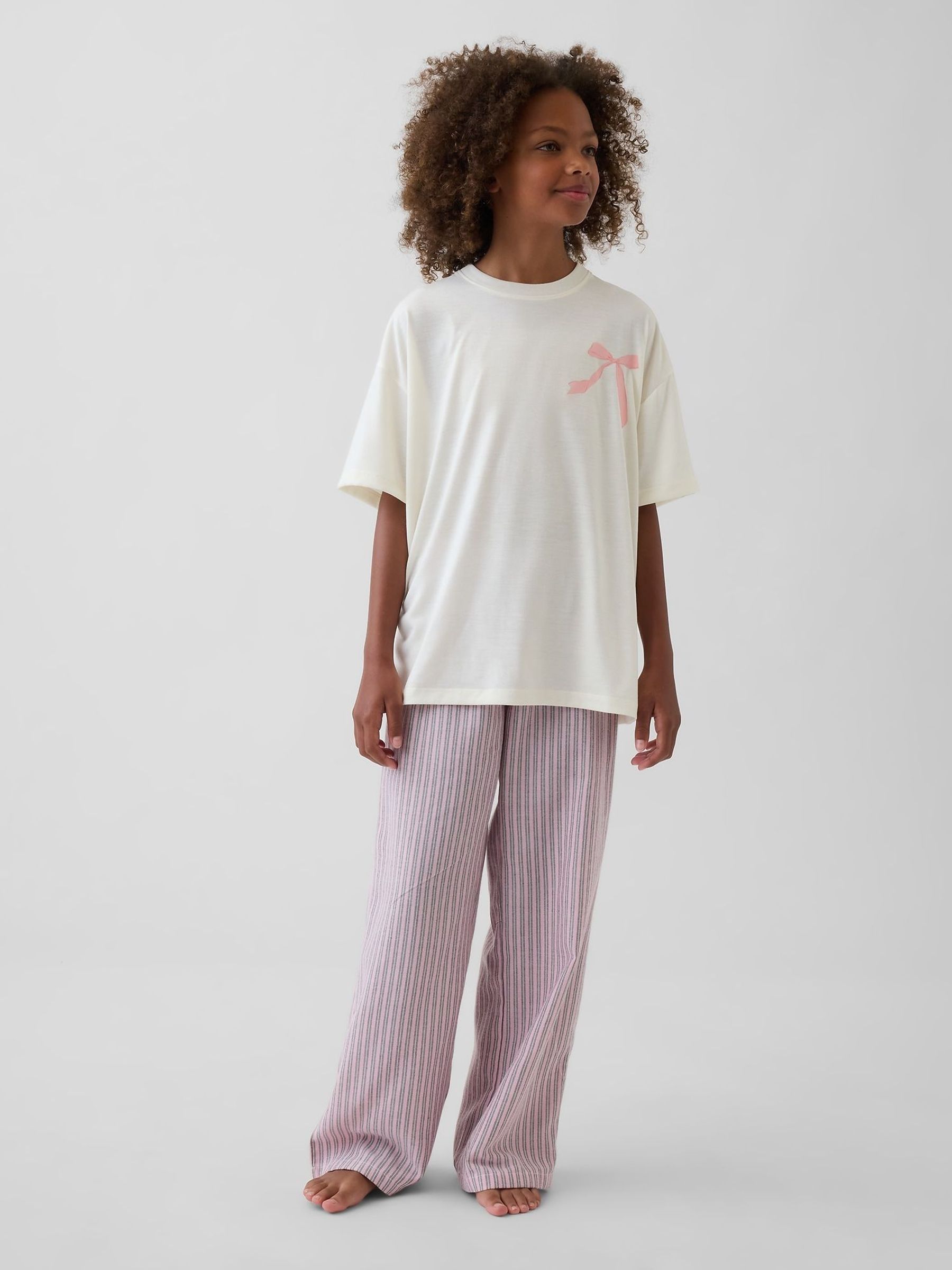 Pink Bow - Oversized Pyjamas Set