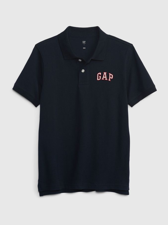 Navy Blue Logo Short Sleeve Polo Shirt (4-13yrs) (806535) | £12