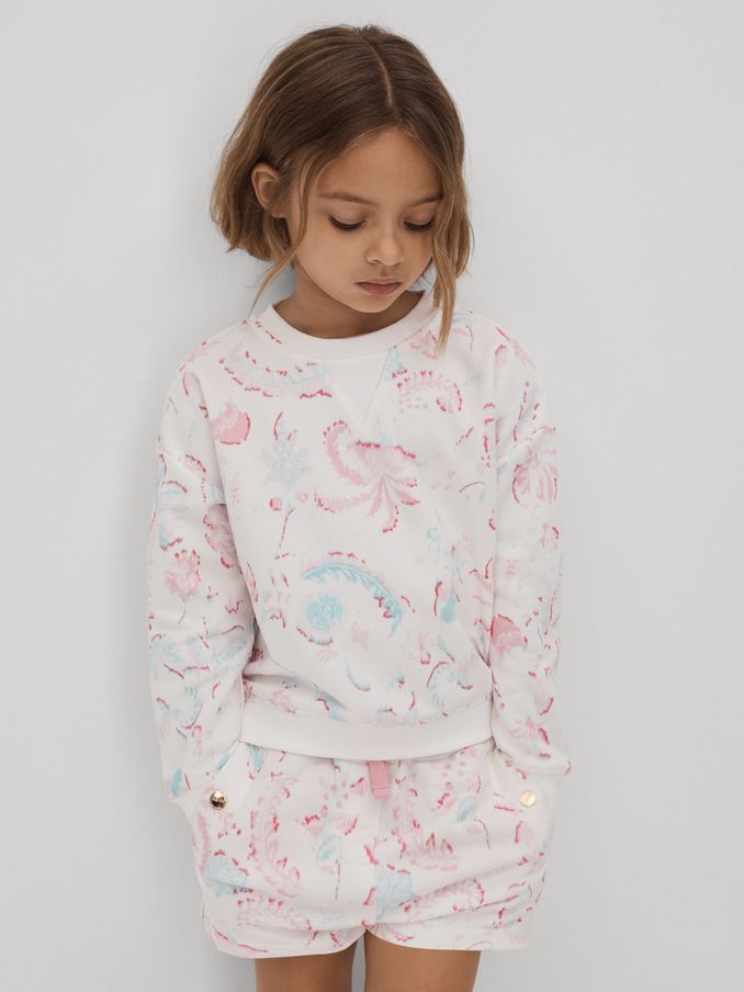 13-14 yrs Crew Neck Jumper and Shorts Set in Pink (813108) | £40