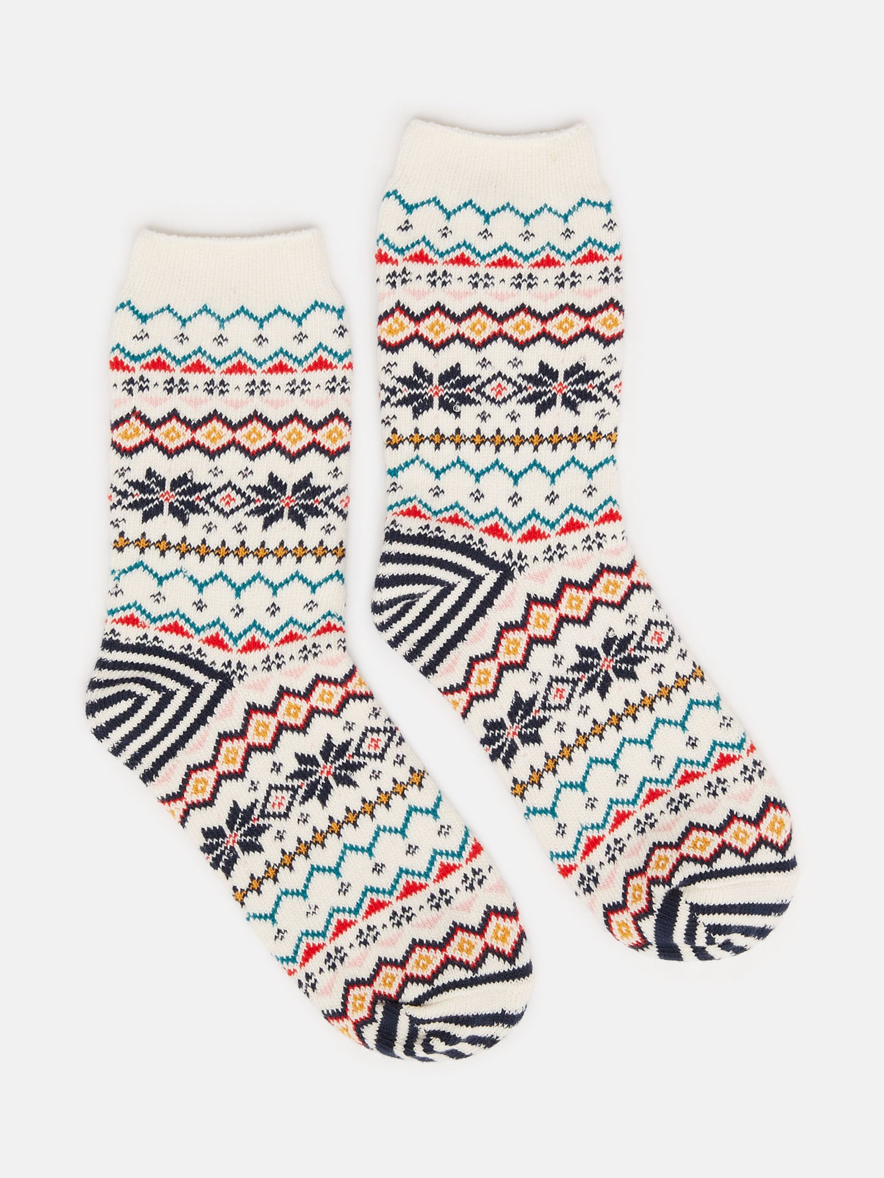 Women's Lucille Cream Fairisle Pattern Socks (816738) | £9.95