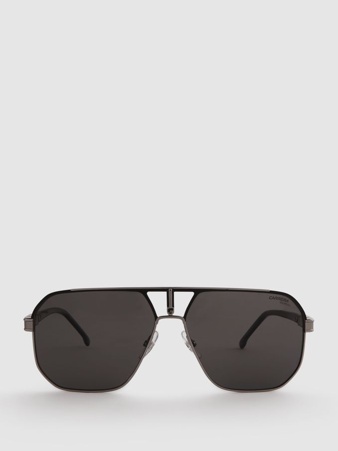 Carrera Eyewear Polarised Rectangular Sunglasses in Black (818530) | £95