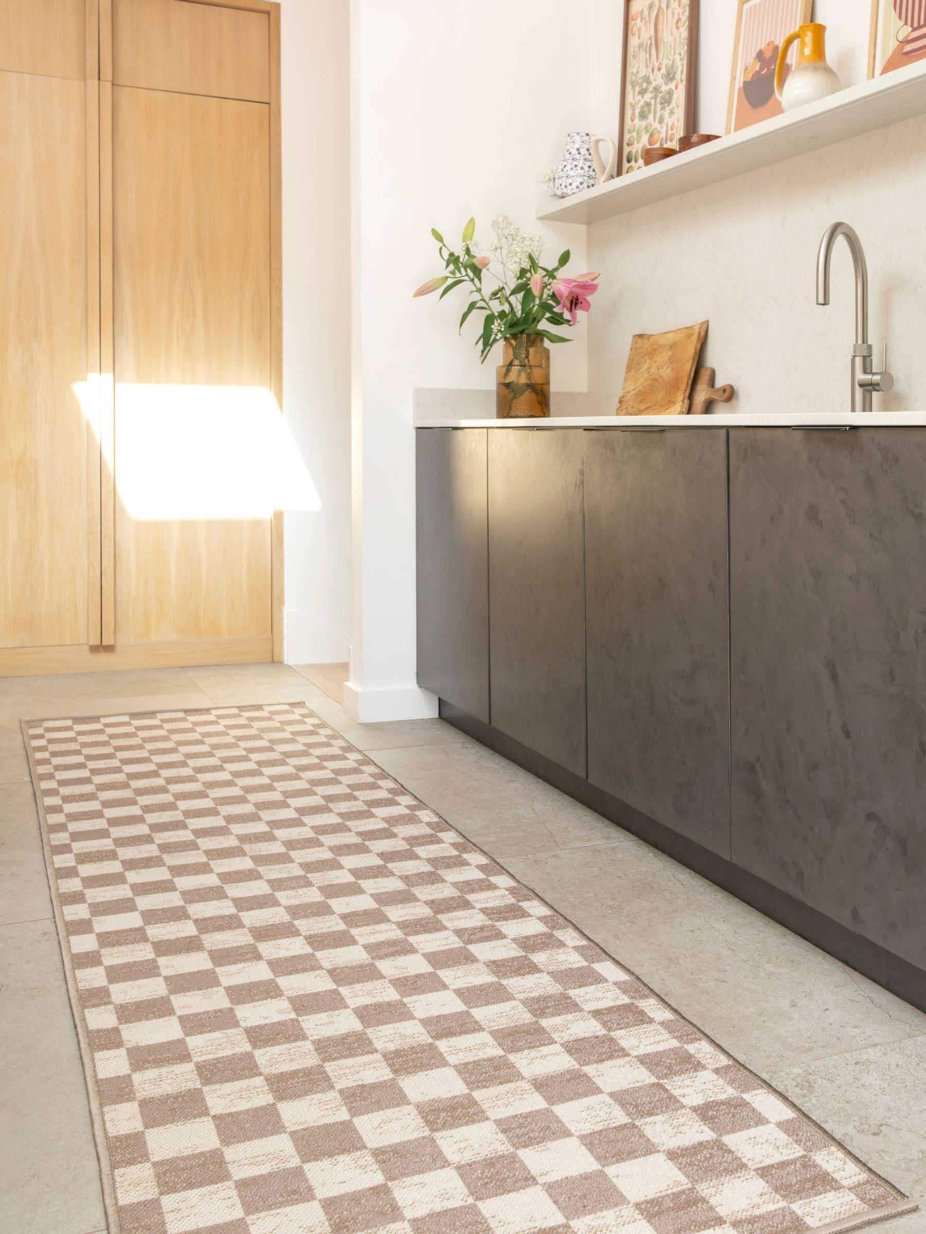 Kukoon Washable Noa Checkerboard Jute Runner