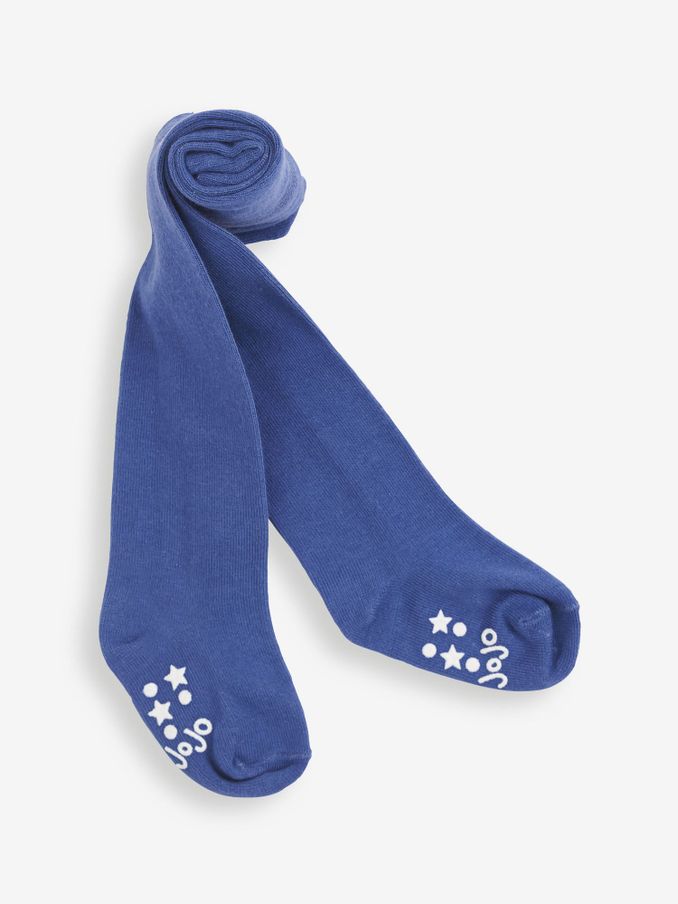 Indigo Blue Cotton Rich Plain Tights (8213D8) | £6