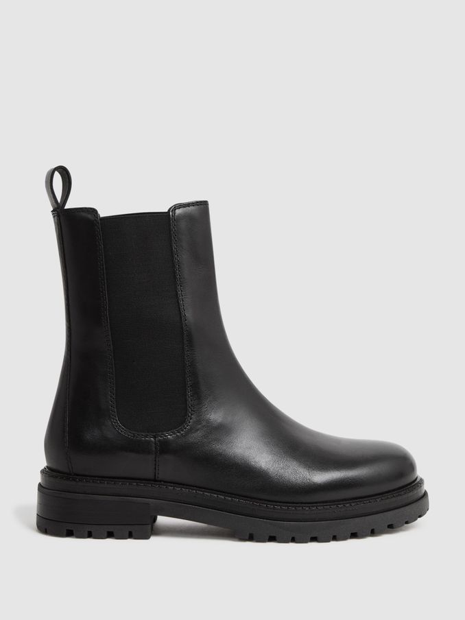 Leather Chelsea Boots in Black (824555) | £138