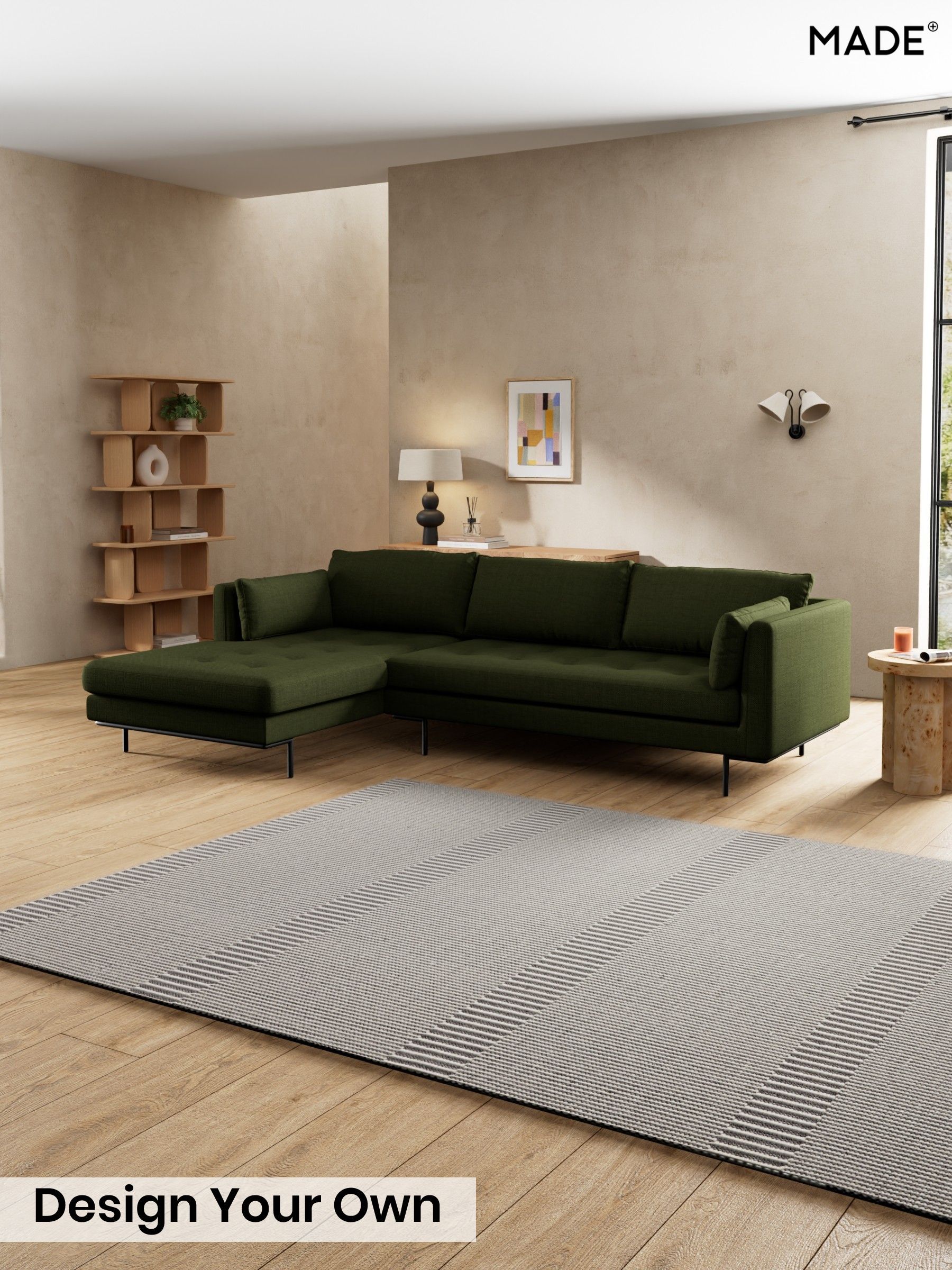 Basket Weave/Olive Green - Harlow By Made