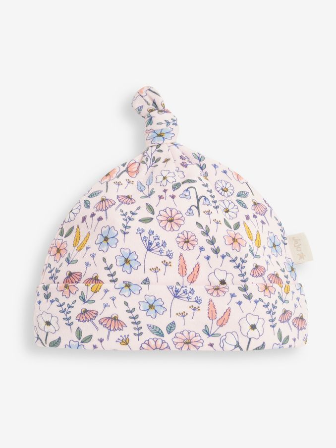 Pink Floral Print Cotton Baby Hat (8285J8) | £5