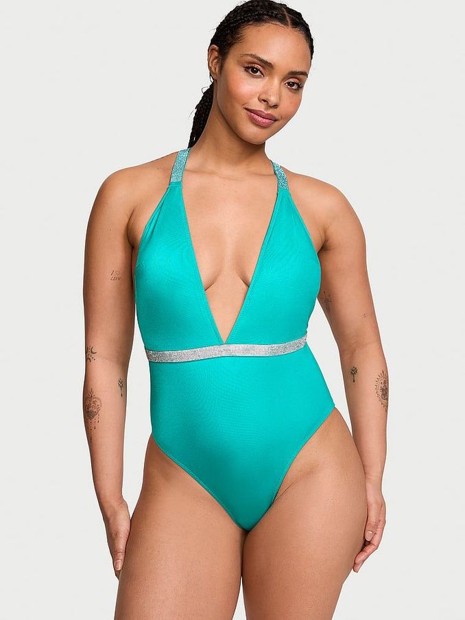 Capri Sea Blue Shine Strap Swimsuit (833102) | £40