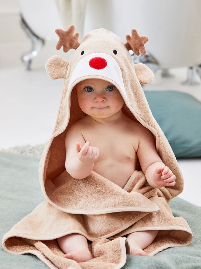 Reindeer Character Hooded Towel (833574) | £19.50