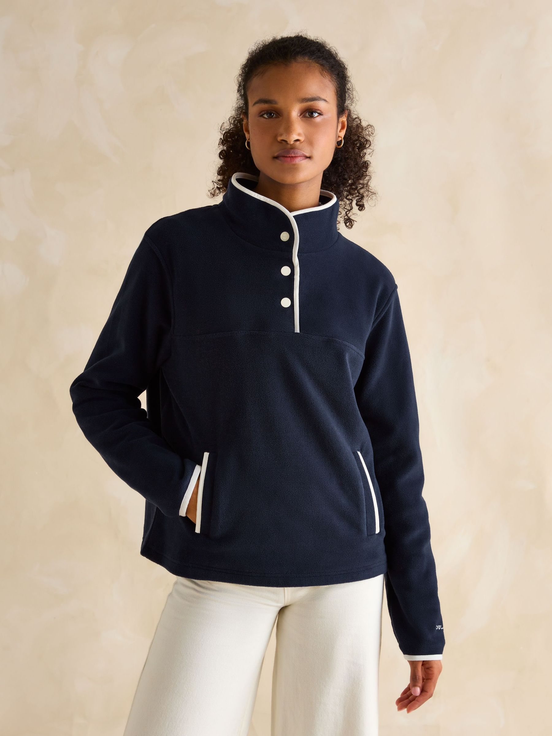Lulworth Navy Blue Funnel Neck Fleece (835697) | £64.95