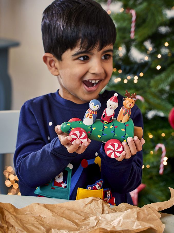 Wooden Christmas Tree Car Push-Along (836423) | £16