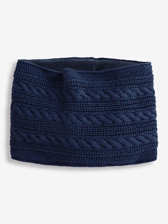 Navy Kids' Cable Knit Neck Cosy Scarf (8399N6) | £14
