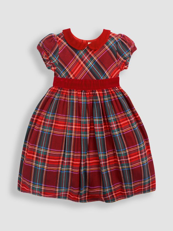 Classic Red Tartan Party Dress (8482D4) | £22 - £27