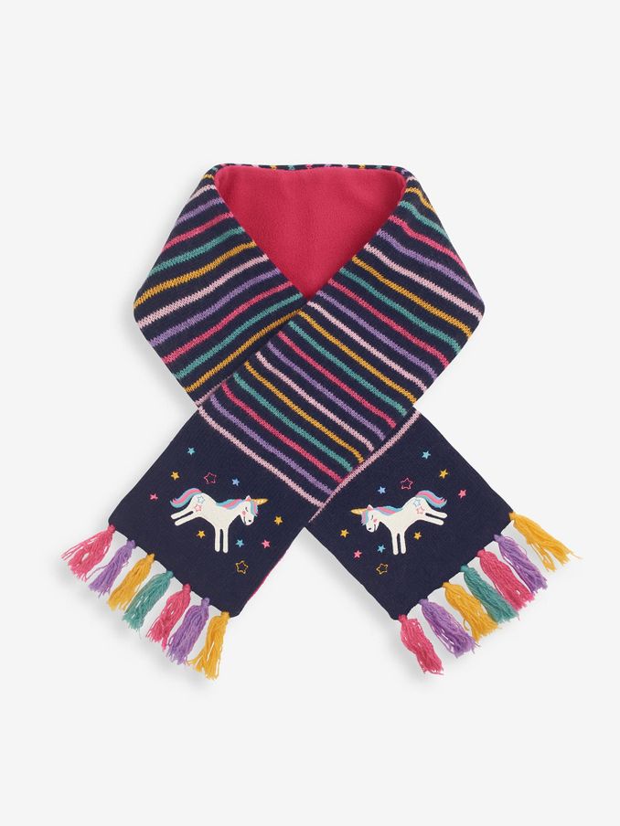 Navy Blue Unicorn Scarf (84J203) | £16.50